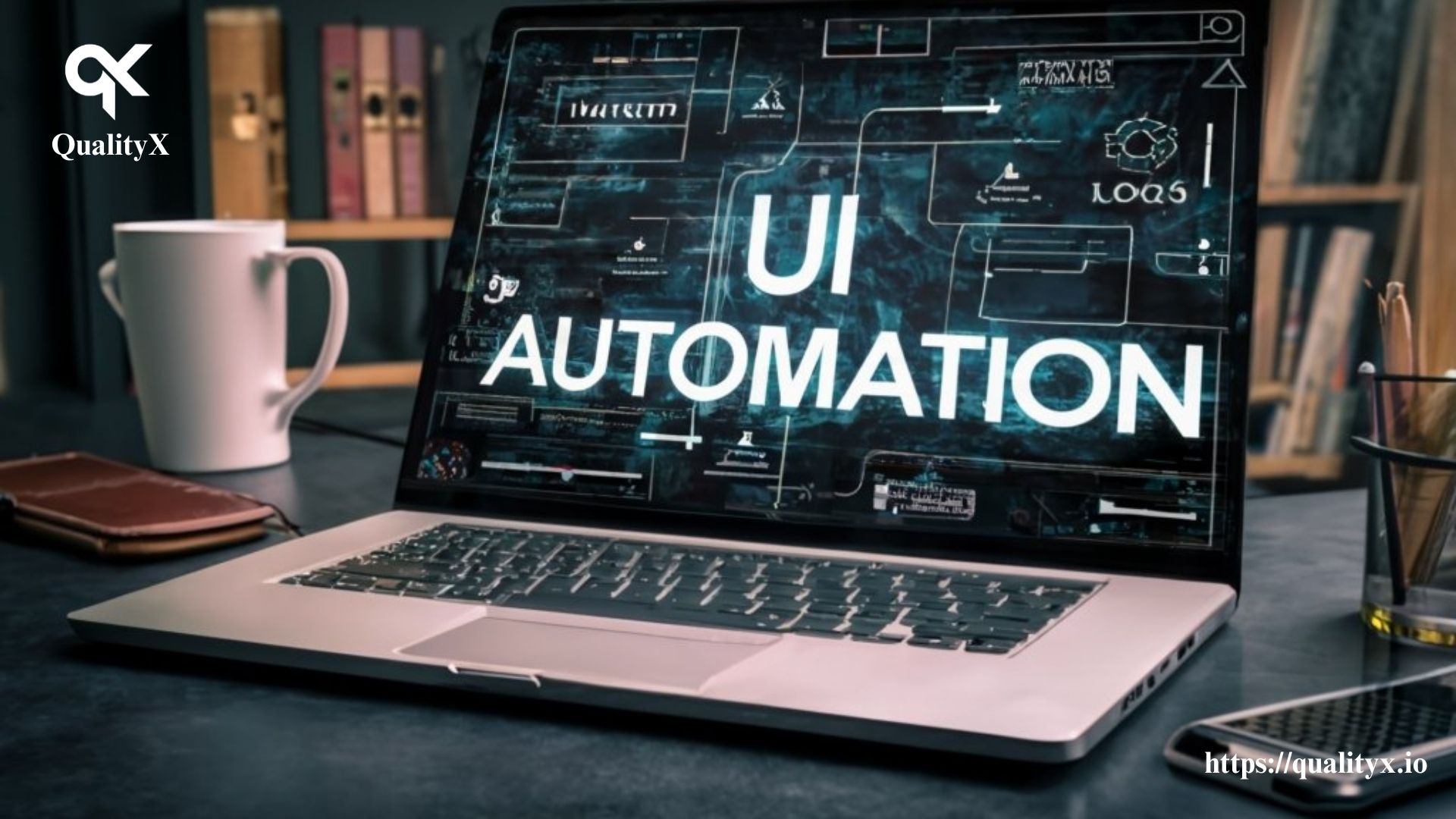Graphic depicts UI automation excellence with aiTest's Copilot.