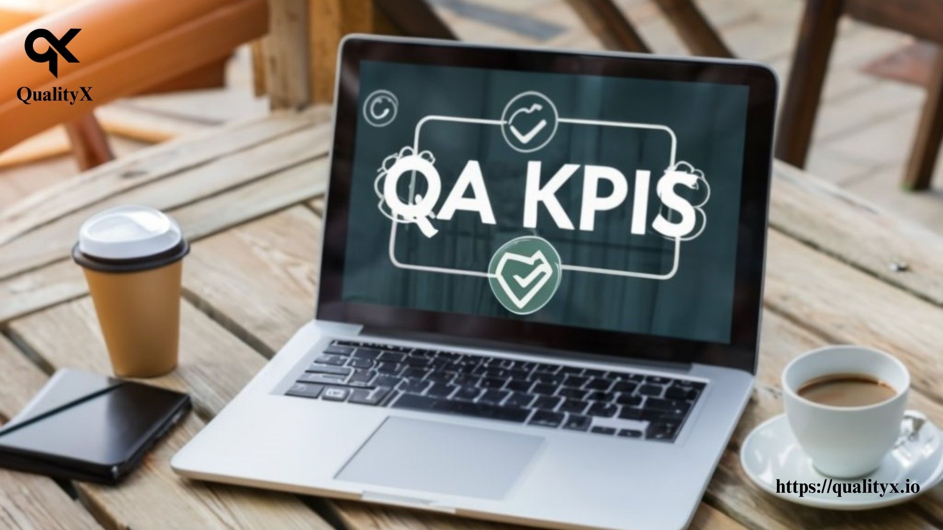 A vibrant graphic showcasing '10 Powerful KPIs to Guide Your QA Journey,' featuring dynamic visual elements representing key performance indicators for quality assurance